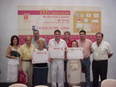 Francisco Martinez ganador del III Concurso de Recetas de arroz en Lebrija, Sevilla