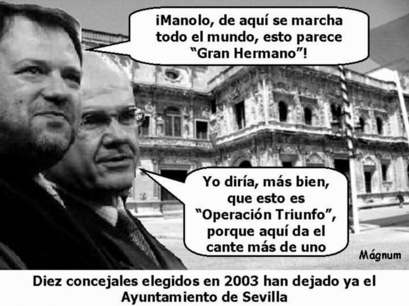 Diez concejales elegidos en el 2003 han dejado ya el ayuntamiento de Sevilla