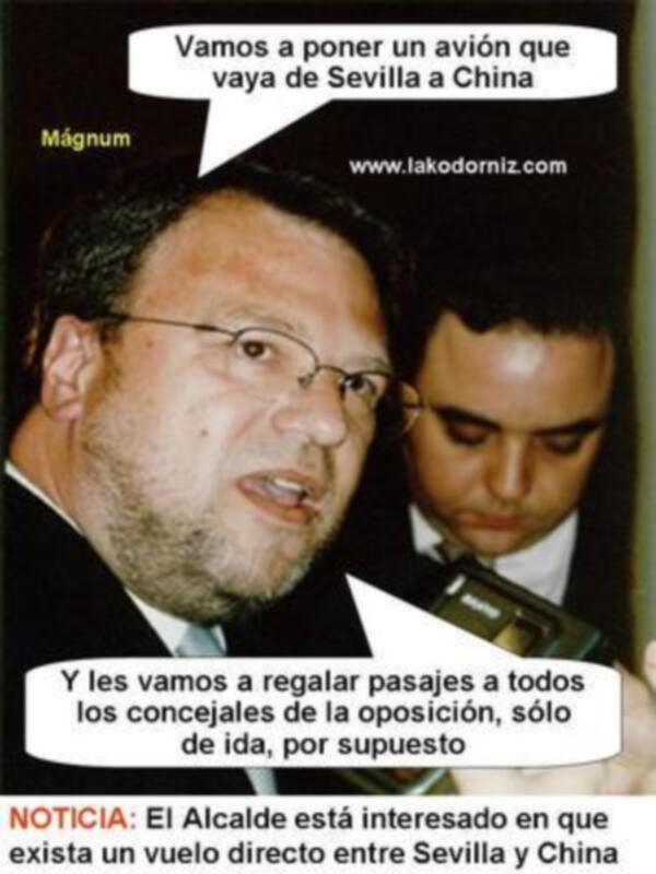 EL ALCALDE QUIERE UN VUELO SEVILLA-CHINA