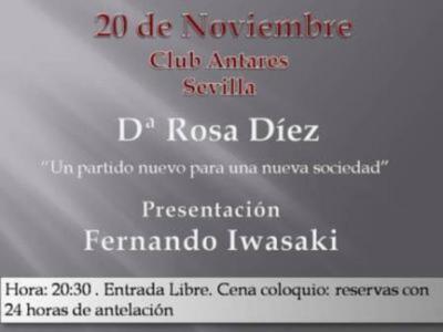 UPyD, el partido de Rosa Díez, se presenta en la Universidad Pablo de Olavide.