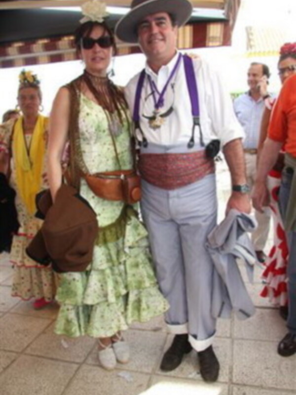 Carmen Martinez Bordiu en El Rocio sin su marido