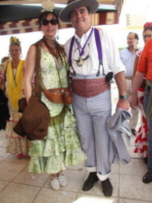 Carmen Martinez Bordiu en El Rocio sin su marido