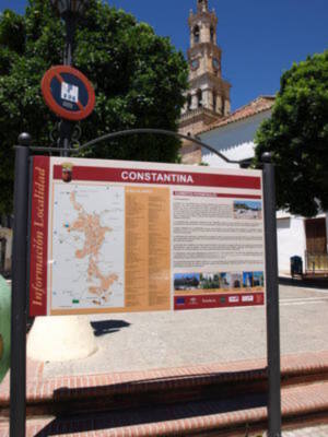 El Ayuntamiento de Constantina apuesta por un turismo de calidad instalando paneles de información por la localidad