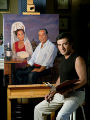 Homenaje al pintor malagueño Antonio Montiel en el Real de la Feria de Málaga