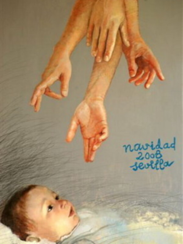 Angelito Ruiz Mena,modelo del cartel de la Navidad del que es autor Chema Rodriguez 