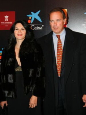 Bertín Osborne acompañado de su mujer, Fabiola Martínez acudió a una cena de gala ofrecida por La Caixa con motivo del salón Internacional del Caballo