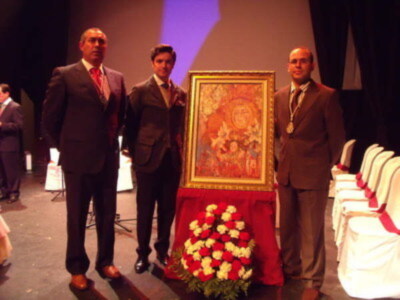 Manolo Mena Bravo, presento este sabado el cartel y de los actos del 75 aniversario de la hermandad del Rocio de Olivares 