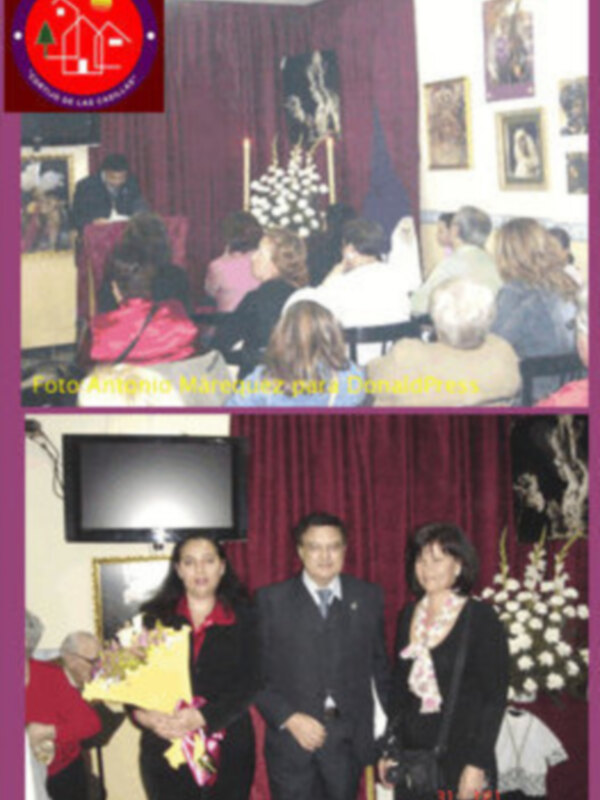 Ángel León, pronunció la I Exaltación Cofrade en la Asociación Cultural Cortijo de las Casillas del popular barrio de Pino Montano de Sevilla.