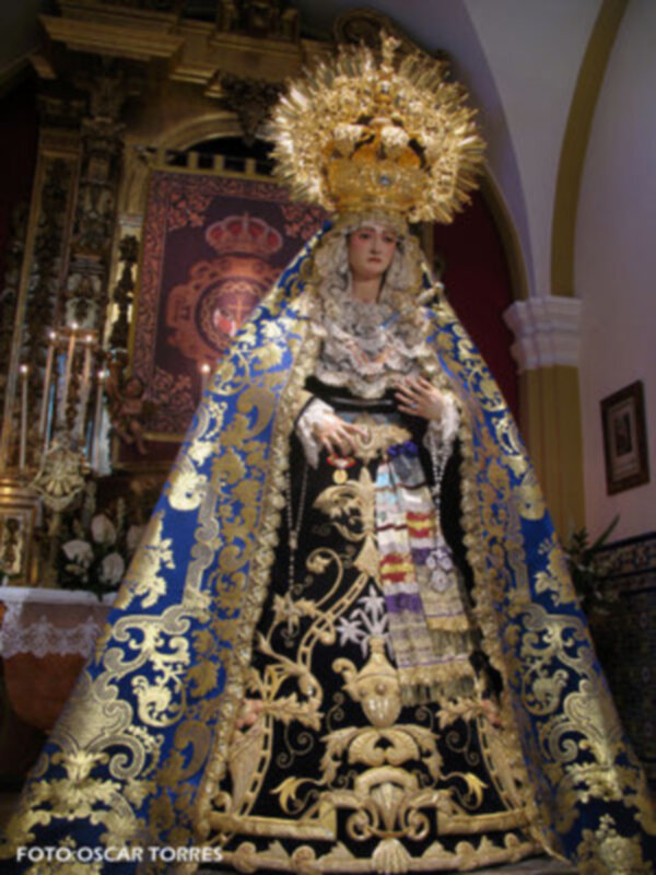 La Virgen de los Dolores expuesta en Besamanos este fin de semana en Chipiona