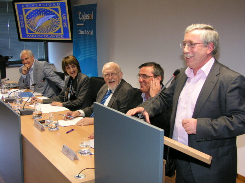 Conferencia en la UPO de Ignacio Fernández Toxo sobre la Concertación Social