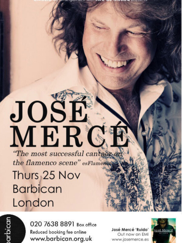 El jerezano JOSÉ MERCÉ cantará el próximo día 25 en el Barbican Hall de Londres.