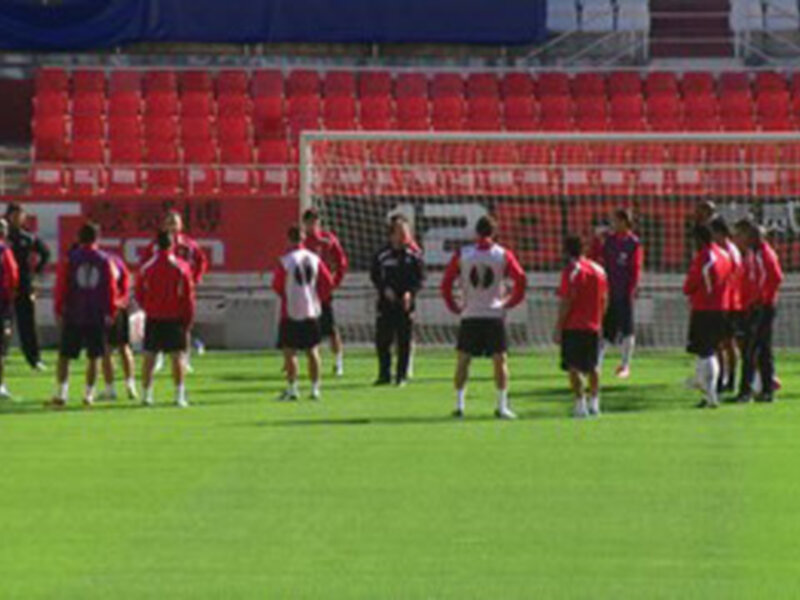 El Sevilla prepara a puerta cerrada su encuentro de Europa League ante el Karpaty