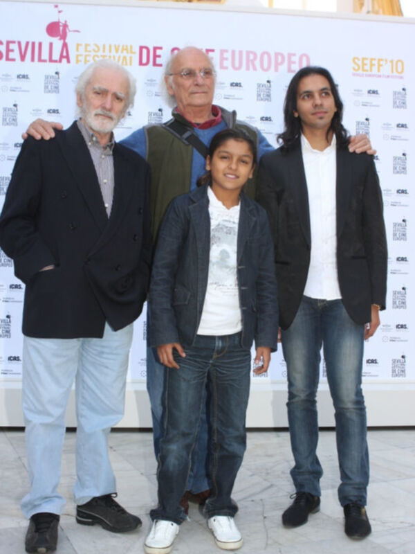 Farruquito acompaña a Carlos Saura a la presentación de la película Flamenco, Flamenco 
