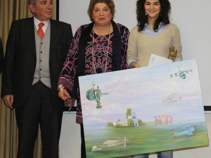 Rocío de Vicente ganadora del certamen UNESCO "I Centenario de la aviación en Sevilla".