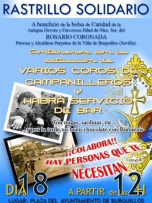 Recaudación de fondos para la bolsa de Caridad de la Hermandad de Nuestra Señora del Rosario Coronada
