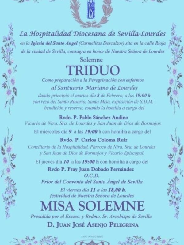 Festividad de Lourdes Presidido por el Sr. Arzobispo