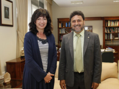 Visita de la secretaria general del Partido Andalucista a la Universidad Pablo de Olavide