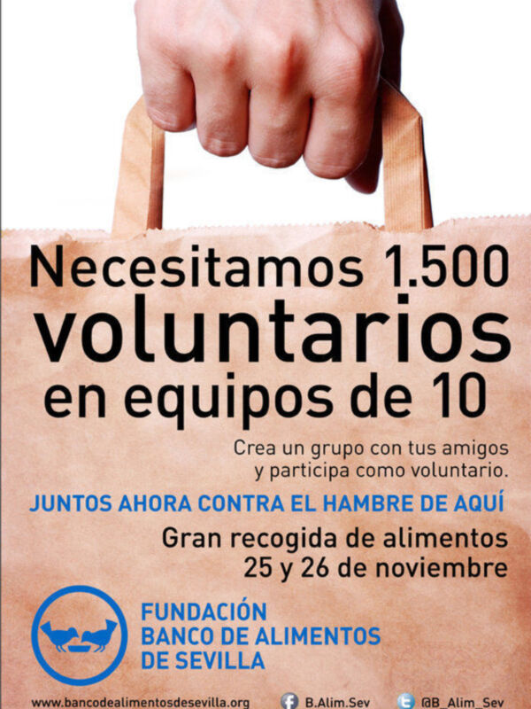 Gran recogida de alimentos en Sevilla: llamada al voluntariado