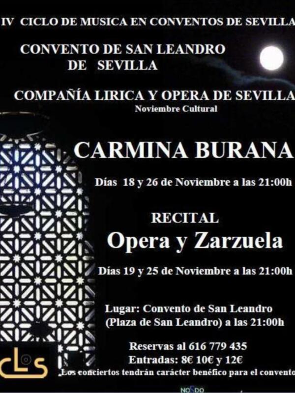 Cartel del IV ciclo de músicas en conventos de Sevilla