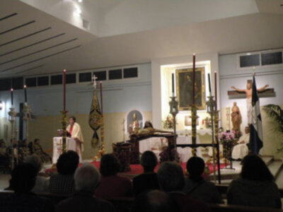 Solemne Función Eucarística con el Cristo de San Agustín en Santa Clara.