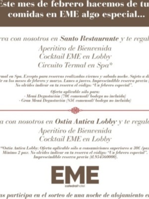 Experiencias con mucho gusto de la mano del Hotel EME en febrero
