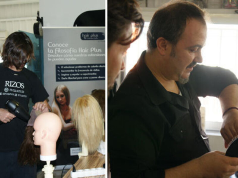 Rizos realiza su colección de peinados con la que se presentará a los Premios Fígaro