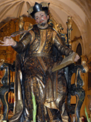 Sevilla.En la villa de Alcalá del Río (Sevilla), se celebró la procesión de subida del Santo Patrón San Gregorio de Osset