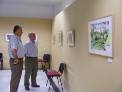 Exposición de acuarelas de Alberto de Burgos en el nuevo Espacio para la Ciudadanía de Gines