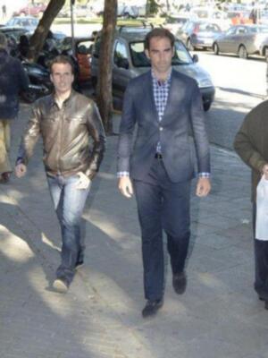 Curro Romero y Michel, despiden a un buen amigo el ganadero Gabriel Rojas