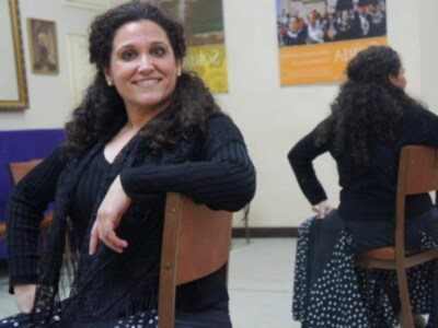 Laura Román, enseñando bulerías en Soria