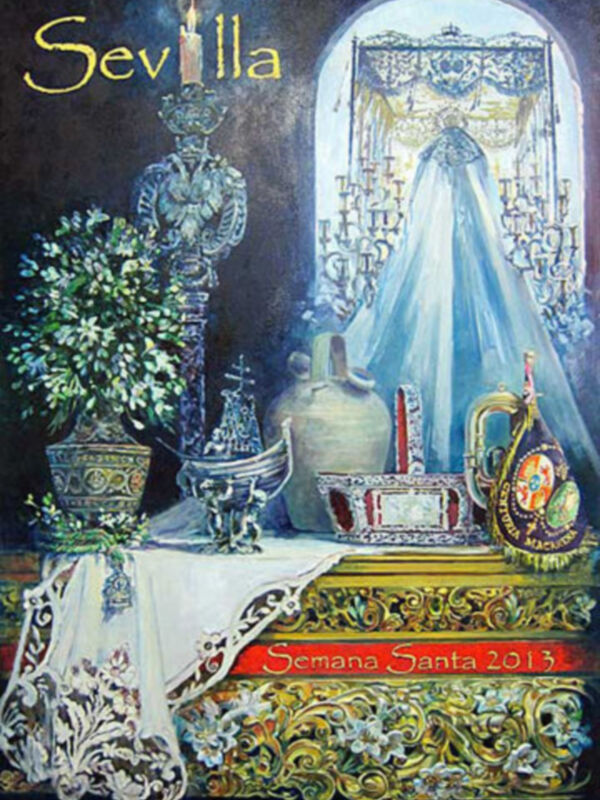 El cartel de la Semana Santa sevillana 2013 atrapado en una pintura