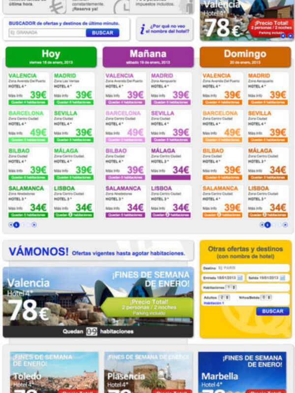 HOTELMINUTO.COM CUMPLE UN AÑO CONSOLIDANDO SU PRODUCTO DE ÚLTIMO MINUTO 