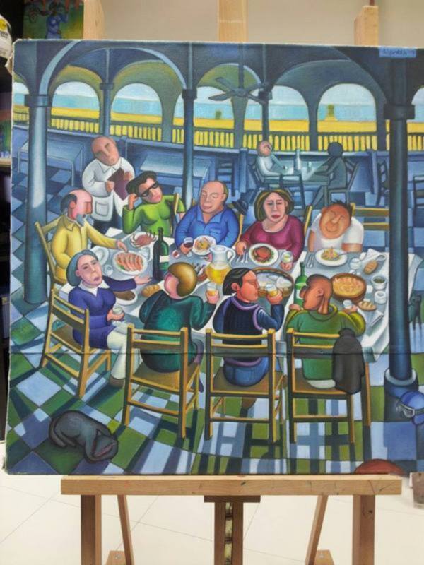 UN PASEO POR EL COLOR, Exposición de pintura de Javier de la Rosa en RTVA,