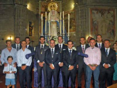 Huelva. Antonio Rendón.  El coro sevillano Amigos de la navidad canto el rosario vespertino de la virgen de los Dolores de Palo de La Frontera.