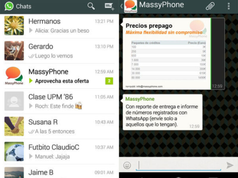 MassyPhone prevé que WhatsApp alcance los 40 millones de usuarios en España en 2015