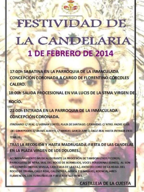 La Calle Real estrena festividad de la candelaria con la primera salida en procesión de la Virgen del Rocío Mercedes Yélamo