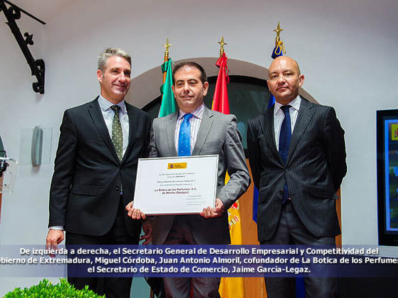 La franquicia La Botica de los Perfumes es premiada por el Ministerio de Economía y Competitividad