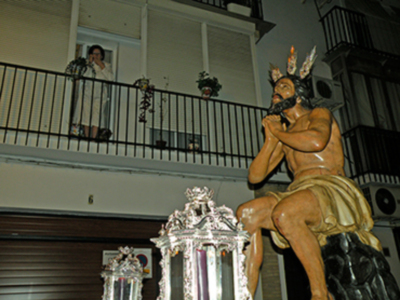  Provincia de Sevilla. Sevilla. La Estrella Brillo con luz propia en su traslado a la Real Parroquia de Santa Ana.