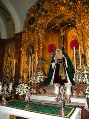 Provincia de Sevilla. Altar de Cuaresma de la Hermandad de la Vera-cruz de Alcálá del Río 