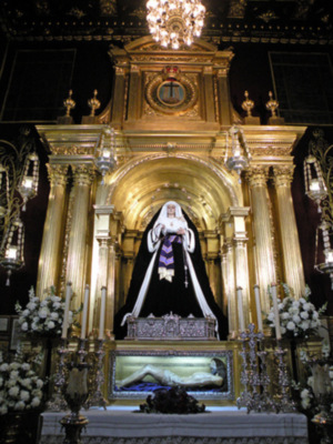 Provincia de Sevilla.  Altar de Cuaresma de la Hermandad de la Soledad de Alcalá del Rio