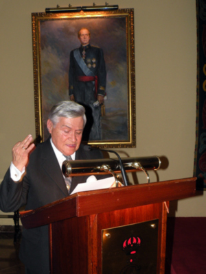 Sevilla.La Madrugá de Sevilla, por el pregonero Mario de la Blanca en el Real Círculo de Labradores hispalense 