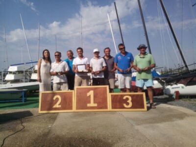 Diecinueve participantes en el campeonato de Andalucía de Patín a Vela que se celebró el pasado fin de semana en Chipiona. 