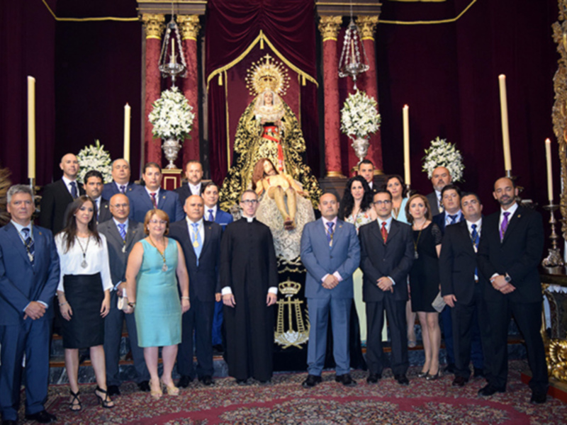 Provincia de Sevilla.Toma de posesión  de nuevos cargos en la Hermandad de la Soledad de Alcalá del Río y Solemne Función religiosa.