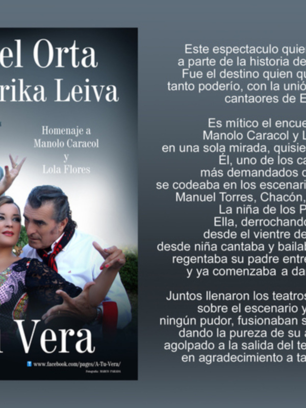 Erika Leiva y Manuel Orta gran exito espectáculo homenaje a Lola Flores y Caracol en Osuna