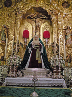 Sevilla. Misa de Réquiem  en la Hermandad de la vera-cruz de Alcalá del Río (Sevilla)