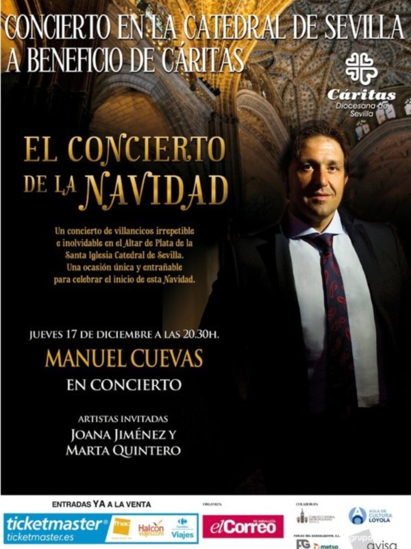 Manuel Cuevas dará el Concierto de Navidad de El Correo de Andalucia en la Catedral el día 17