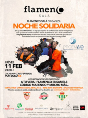 NOCHE SOLIDARIA EN BENEFICIO BOMBEROS DE SEVILLA DETENIDOS EN GRECIA