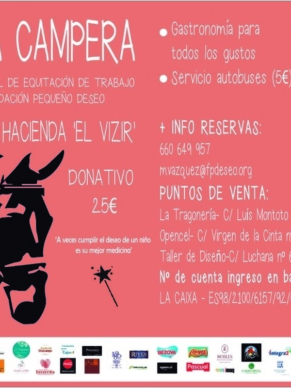 El próximo 5 de marzo tendremos la II fiesta Campera en Hacienda el Vizir Fundacion Pequeño Deseo