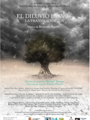 El domingo 13 de  marzo a las 18 horas se estrenará en el Auditorio Municipal Maestro Padilla de Almería, el concierto-teatral "El Diluvio de Noé"