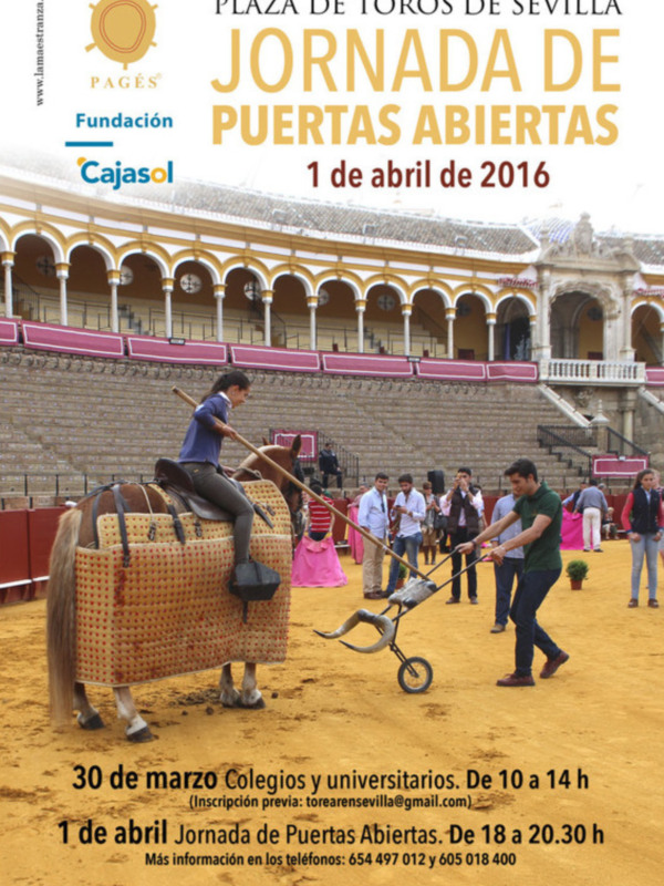 El día 1 de abril, jornada de Puertas Abiertas en la Plaza de Toros de Sevilla